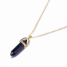 Load image into Gallery viewer, Hot sale Hexagonal Column Quartz Necklaces Pendants Fashion Natural Stone Bullet Pink Crystal Pendant Necklace For Women Jewelry