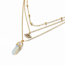 Load image into Gallery viewer, Hot sale Hexagonal Column Quartz Necklaces Pendants Fashion Natural Stone Bullet Pink Crystal Pendant Necklace For Women Jewelry